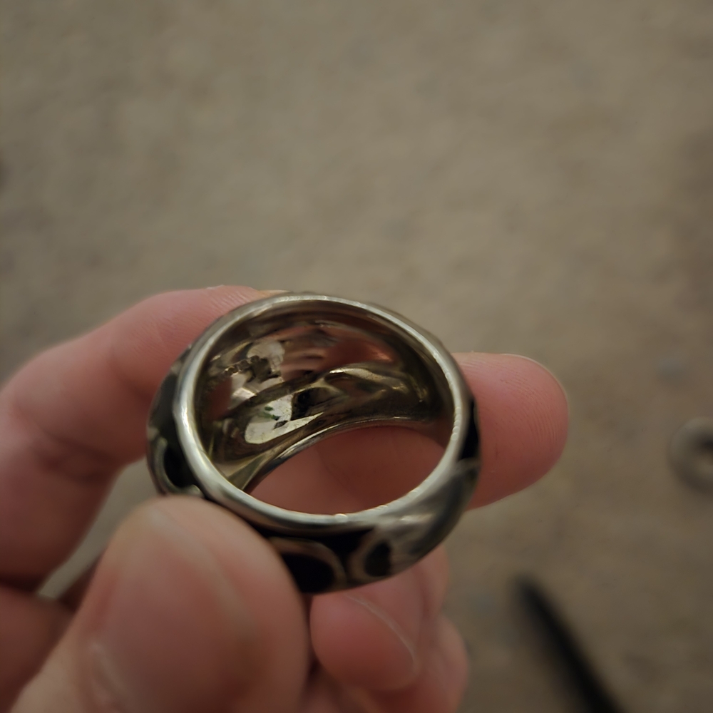 Coach Black And Silver Ring - Picture 4 of 5